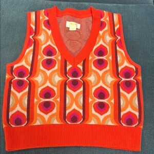 Maeve patterned sweater vest